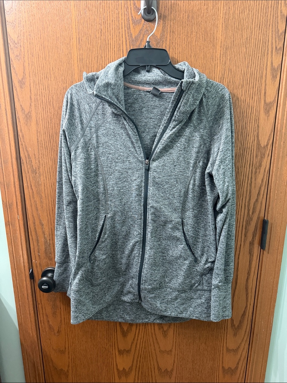Eddie Bauer Gray Full-Zip Hooded Utility Jacket